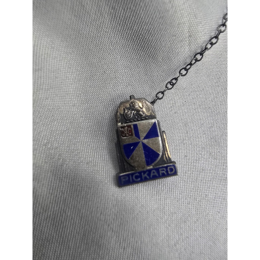 Vintage Estate Pickard Shield Pin Blue Enamel Anchor Guard 1946 3.5in